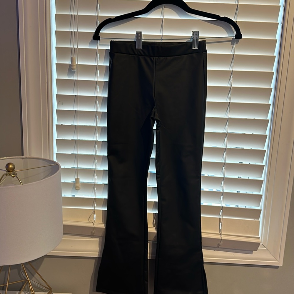 Black leather pants from Zara